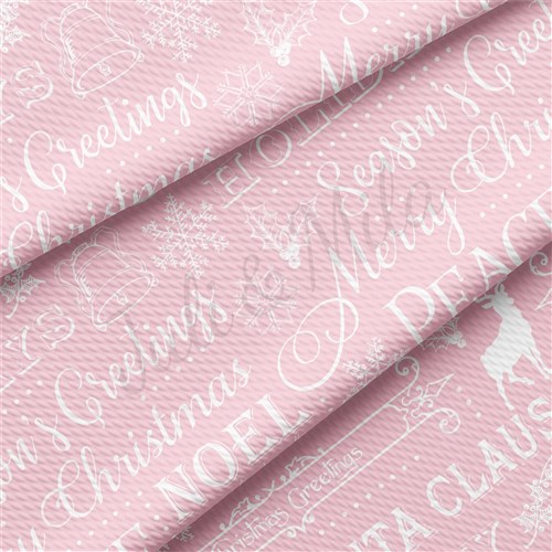 Christmas Printed Liverpool Bullet Textured Stretch Solid Strip Thick Knit Jersey Fabric