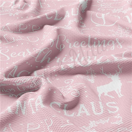 Christmas Printed Liverpool Bullet Textured Stretch Solid Strip Thick Knit Jersey Fabric