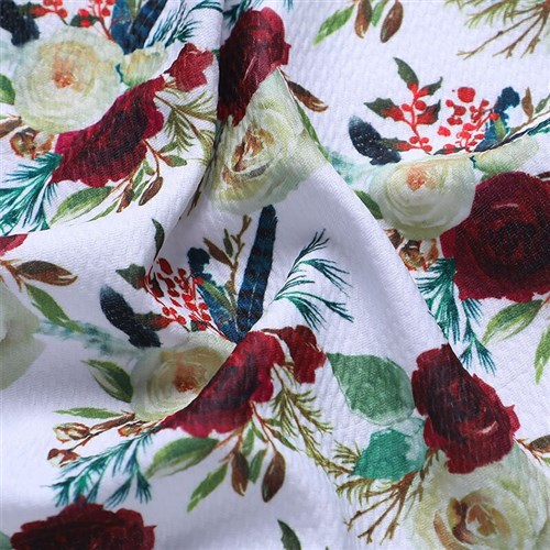 Printed Floral Liverpool Fabric Bow Floral AA689 & Get a Free $89.99 Embroidery Bundle