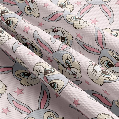 Easter Liverpool Bullet Textured Stretch Solid Strip Thick Knit Jersey Fabric