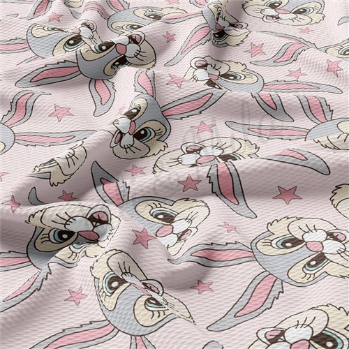 Easter Liverpool Bullet Textured Stretch Solid Strip Thick Knit Jersey Fabric