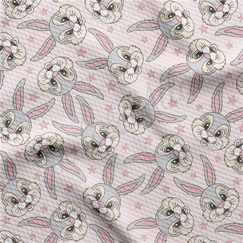 Easter Liverpool Bullet Textured Stretch Solid Strip Thick Knit Jersey Fabric