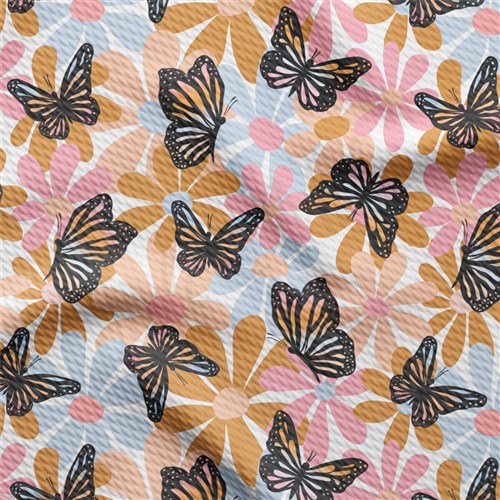 Butterflies Liverpool Bullet Textured Stretch Solid Strip Thick Knit Jersey Fabric