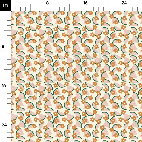 Watermelon Summer Printed Liverpool Fabric AA1406 & Get a Free $89.99 Embroidery Bundle