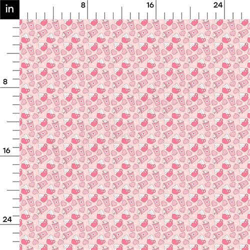 Valentine's Day Hearts Liverpool Bullet Textured Stretch Solid Strip Thick Knit Jersey Fabric