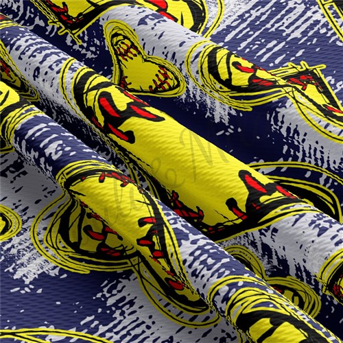 Softball Printed Liverpool Bullet Textured Stretch Solid Strip Thick Knit Jersey Fabric