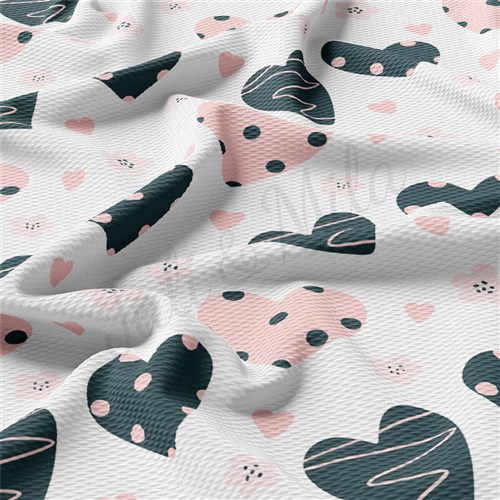 Valentine's Day Liverpool Bullet Textured Stretch Solid Strip Thick Knit Jersey Fabric