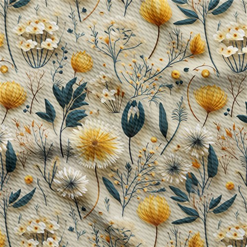 Floral flowers Embroidery Liverpool Bullet Textured Stretch Solid Strip Thick Knit Jersey Fabric