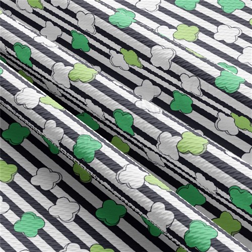 St. Patrick's Day Liverpool Bullet Textured Stretch Solid Strip Thick Knit Jersey Fabric