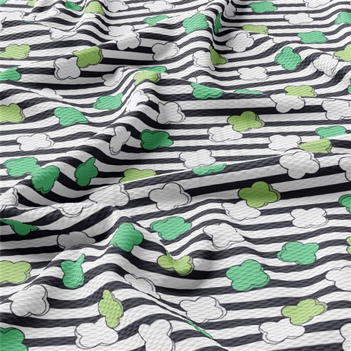 St. Patrick's Day Liverpool Bullet Textured Stretch Solid Strip Thick Knit Jersey Fabric