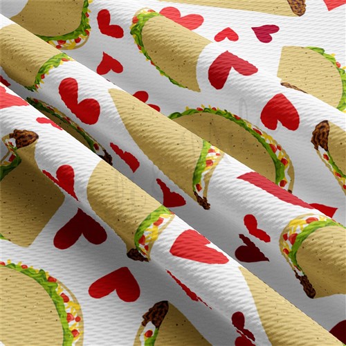 Valentine's Day Printed Liverpool Bullet Textured Stretch Solid Strip Thick Knit Jersey Fabric