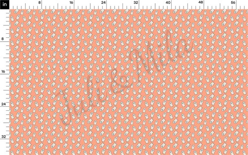 Halloween Ghost Printed Liverpool Bullet Textured Stretch Solid Strip Thick Knit Jersey Fabric