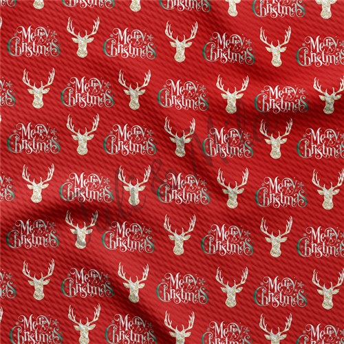 Christmas Printed Liverpool Bullet Textured Stretch Solid Strip Thick Knit Jersey Fabric