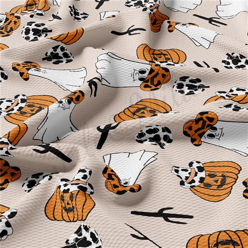 Fall Autumn Halloween Printed Liverpool Fabric AA891 & Get a Free $89.99 Embroidery Bundle