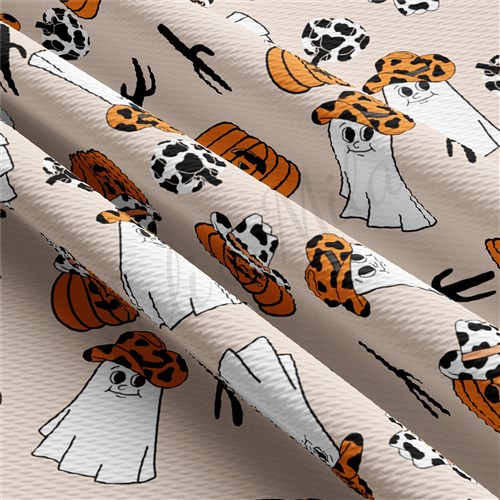 Fall Autumn Halloween Printed Liverpool Fabric AA891 & Get a Free $89.99 Embroidery Bundle