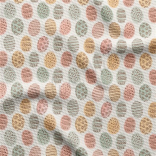 Easter Liverpool Bullet Textured Stretch Solid Strip Thick Knit Jersey Fabric