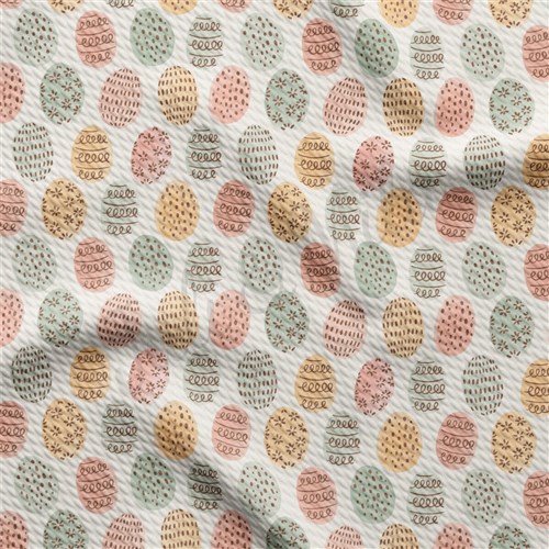 Easter Liverpool Bullet Textured Stretch Solid Strip Thick Knit Jersey Fabric