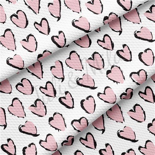 Valentine's Day Printed Liverpool Bullet Textured Stretch Solid Strip Thick Knit Jersey Fabric