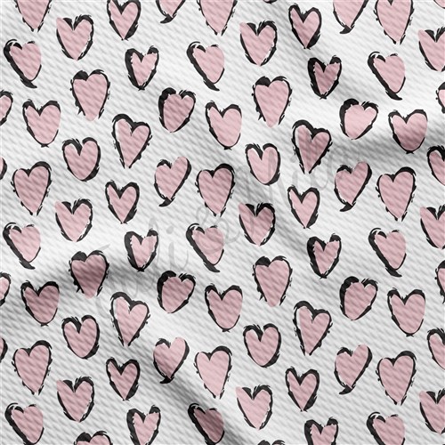 Valentine's Day Printed Liverpool Bullet Textured Stretch Solid Strip Thick Knit Jersey Fabric
