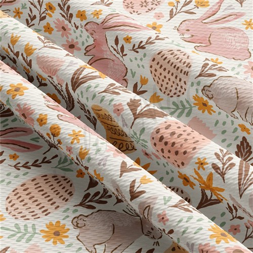 Easter Liverpool Bullet Textured Stretch Solid Strip Thick Knit Jersey Fabric