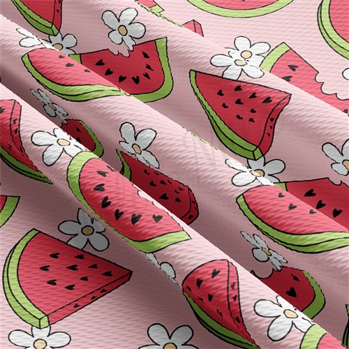 Watermelon Printed Liverpool Fabric AA1805 & Get a Free $89.99 Embroidery Bundle