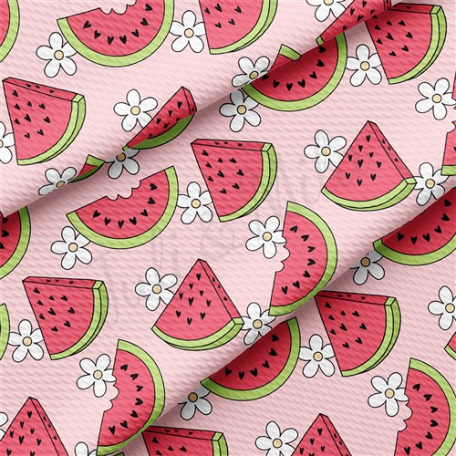 Watermelon Printed Liverpool Fabric AA1805 & Get a Free $89.99 Embroidery Bundle