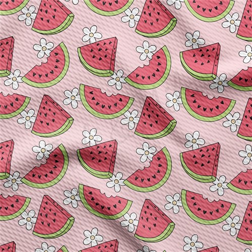 Watermelon Printed Liverpool Fabric AA1805 & Get a Free $89.99 Embroidery Bundle