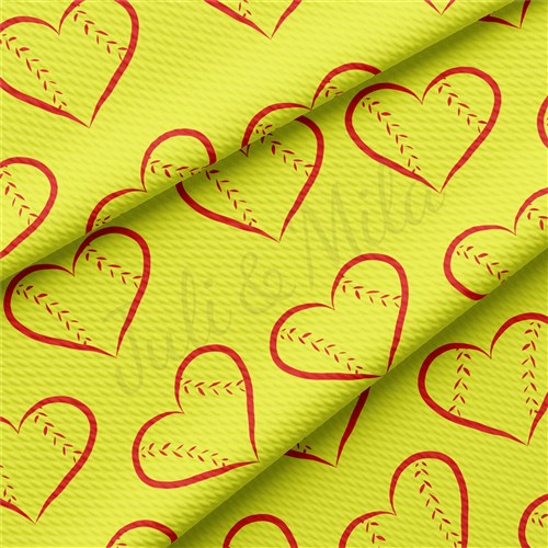 Softball Printed Liverpool Bullet Textured Stretch Solid Strip Thick Knit Jersey Fabric