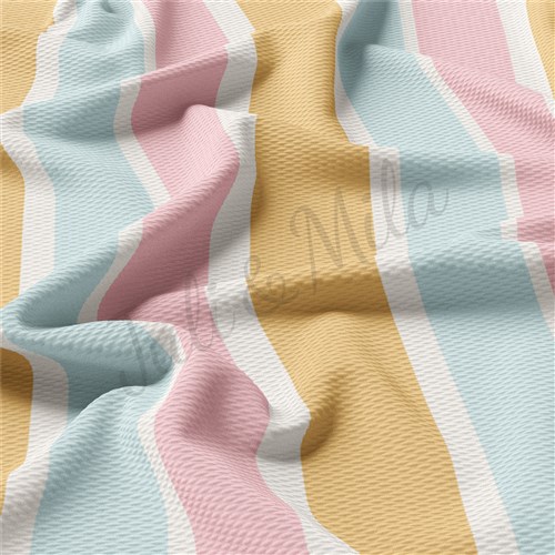 Printed Liverpool Bullet Textured Stretch Solid Strip Thick Knit Jersey Fabric
