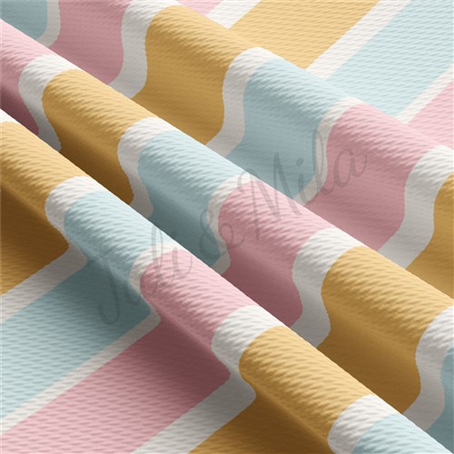 Printed Liverpool Bullet Textured Stretch Solid Strip Thick Knit Jersey Fabric