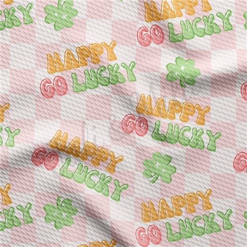 St. Patrick's Day Printed Liverpool Bullet Textured Stretch Solid Strip Thick Knit Jersey Fabric