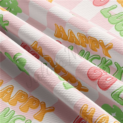 St. Patrick's Day Printed Liverpool Bullet Textured Stretch Solid Strip Thick Knit Jersey Fabric