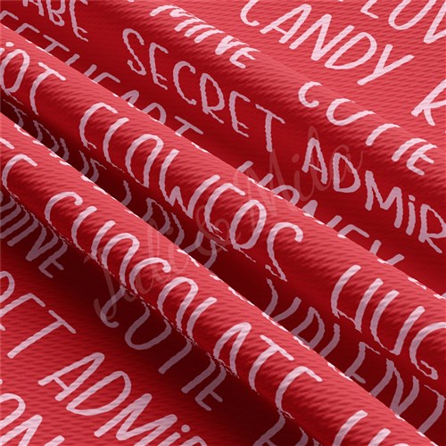 Valentine's Day Printed Liverpool Bullet Textured Stretch Solid Strip Thick Knit Jersey Fabric