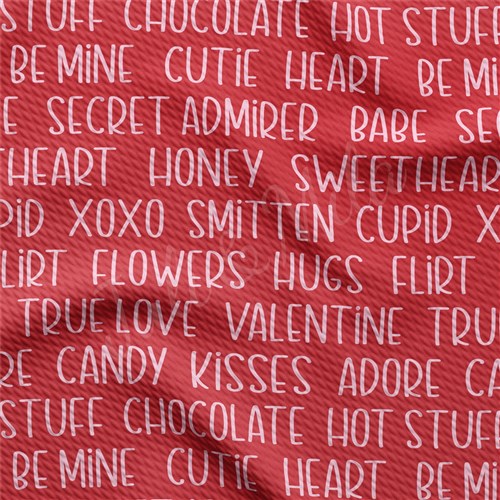 Valentine's Day Printed Liverpool Bullet Textured Stretch Solid Strip Thick Knit Jersey Fabric