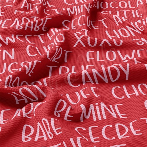 Valentine's Day Printed Liverpool Bullet Textured Stretch Solid Strip Thick Knit Jersey Fabric