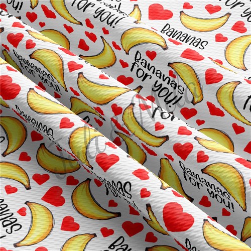 Bananas for you Valentine's Day Printed Fabric AV1 & Get a Free $89.99 Embroidery Bundle