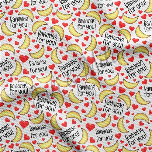 Bananas for you Valentine's Day Printed Fabric AV1 & Get a Free $89.99 Embroidery Bundle