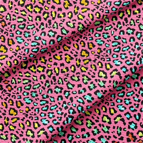 Cheetah Leopard TBP102 Liverpool Bullet Textured Stretch Solid Strip Thick Knit Jersey Fabric