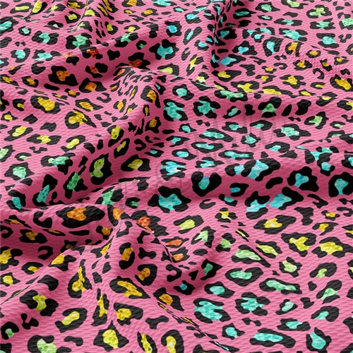 Cheetah Leopard TBP102 Liverpool Bullet Textured Stretch Solid Strip Thick Knit Jersey Fabric