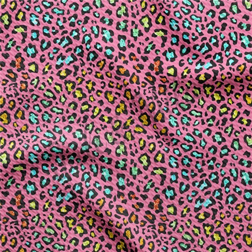 Cheetah Leopard TBP102 Liverpool Bullet Textured Stretch Solid Strip Thick Knit Jersey Fabric