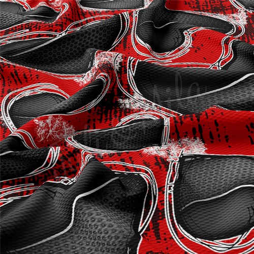 Hockey Printed Liverpool Bullet Textured Stretch Solid Strip Thick Knit Jersey Fabric