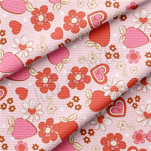 Valentine's Day Printed Liverpool Bullet Textured Stretch Solid Strip Thick Knit Jersey Fabric