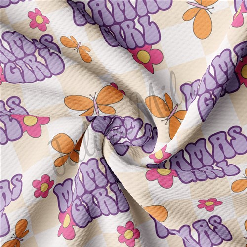 Mamas Girl Printed Liverpool Bullet Textured Stretch Solid Strip Thick Knit Jersey Fabric