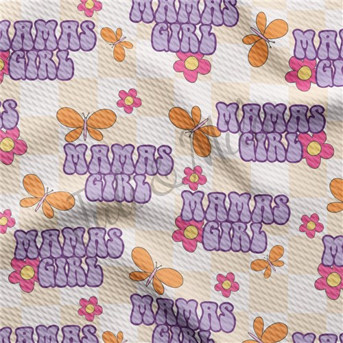 Mamas Girl Printed Liverpool Bullet Textured Stretch Solid Strip Thick Knit Jersey Fabric