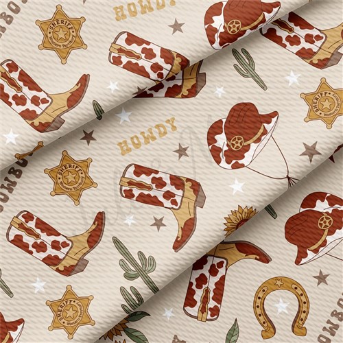 Boho Western Printed Liverpool Fabric AA2174 & Get a Free $89.99 Embroidery Bundle