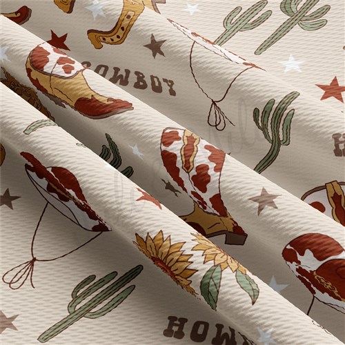 Boho Western Printed Liverpool Fabric AA2174 & Get a Free $89.99 Embroidery Bundle