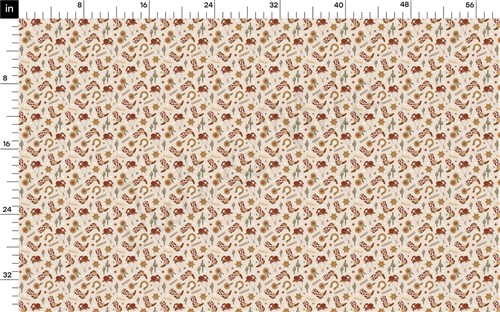 Boho Western Printed Liverpool Fabric AA2174 & Get a Free $89.99 Embroidery Bundle