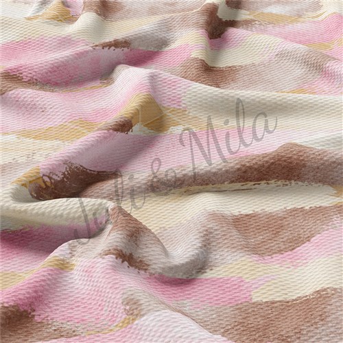 Printed Liverpool Bullet Textured Stretch Solid Strip Thick Knit Jersey Fabric