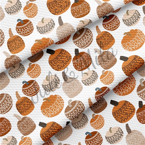Pumpkin Printed Liverpool 4 Way Fabric pumpkin5 & Get a Free $89.99 Embroidery Bundle