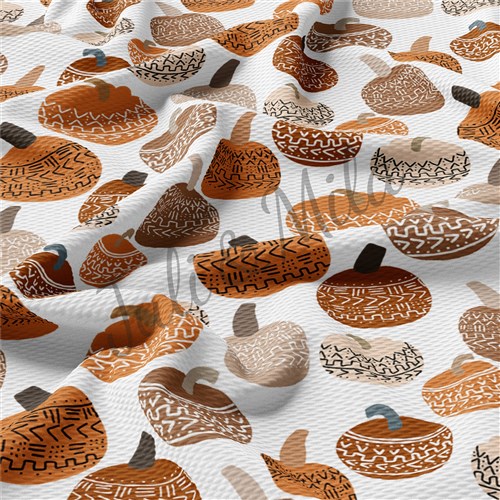 Pumpkin Printed Liverpool 4 Way Fabric pumpkin5 & Get a Free $89.99 Embroidery Bundle